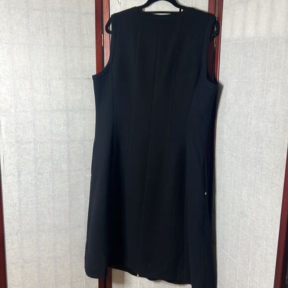 LAFAYETTE 148 NEWYORK WOOL EXPOSED ZIPPER SLEEVELESS DRESS SIZE 18 - Picture 4 of 9